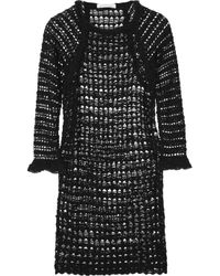 Étoile Isabel Marant Calice Crochetknit Cotton Dress in Black - Lyst