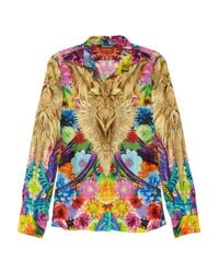 Roberto Cavalli | Natural Graphic Print Blouse | Lyst