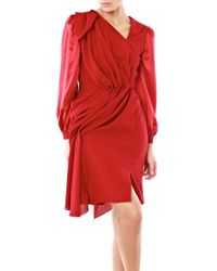 Roksanda Drape Detail Dress in Red | Lyst