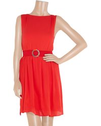 Alice + Olivia | Red Grace Blouson Dress | Lyst