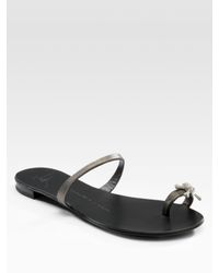 Giuseppe Zanotti | Metallic Toe-ring Skull Sandals | Lyst