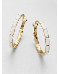 kate spade new york | Metallic Linked Hoop Earrings | Lyst
