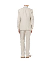 Canali Lightweight Linen Suit in Natural for Men - Lyst