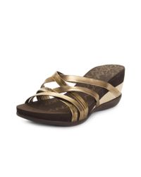 dkny gold sandals