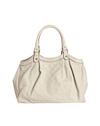 Lyst - Gucci Off White Guccissima Leather Sukey Shoulder Bag in White