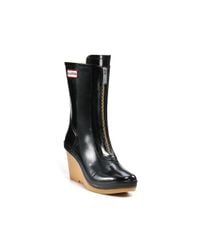hunter boots wedge heel