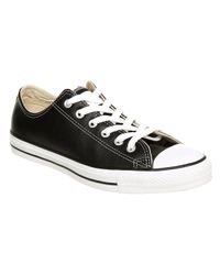 converse all star ox leather black