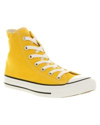 converse all star high tops yellow