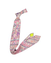 Emilio Pucci - Pink Abstract Design Silk Tie for Men - Lyst