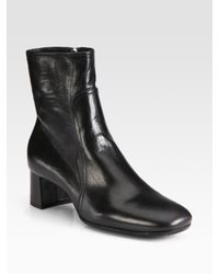 prada block heel combat boot