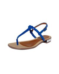 ladies flat blue sandals