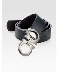 Ferragamo | Black Mens Classic Double Gancini Reversible Belt for Men | Lyst