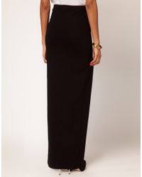 asos black maxi skirt