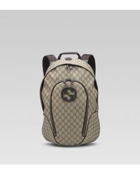 Gucci Interlocking G Backpack in Beige (Gray) for Men , Lyst