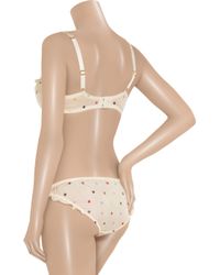 Agent Provocateur Laurie Chiffon Balconette Bra in Cream (Natural) - Lyst