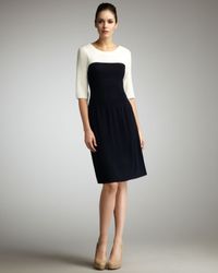 MILLY | Blue Cindy Colorblock Dress | Lyst