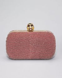 Alexander McQueen | Red 'skull' Box Clutch | Lyst