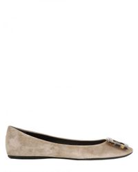 Roger Vivier | Metallic Suede Belle De Nuit Ballerina Flats | Lyst