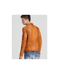 burnt orange biker jacket