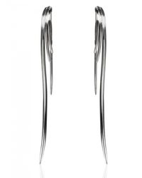 Ana De Costa | Metallic White Gold Multi Strand Earrings | Lyst