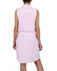 Tommy Hilfiger | Pink Striped Poplin Chemisier Dress | Lyst