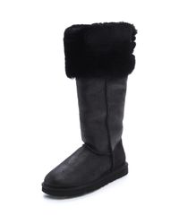 over the knee black uggs
