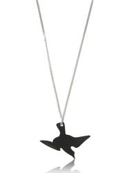 Dior Homme | Black Long Metal Lacquer Bird Pendant Necklace for Men | Lyst