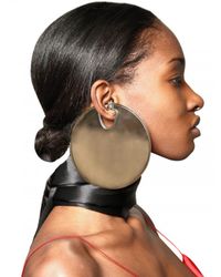Givenchy | Metallic Round Brass Metal Earrings | Lyst