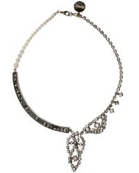 Tom Binns | Metallic Crystal And Pearl Metal Plaque Necklace | Lyst