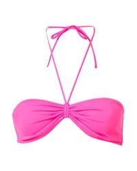 Topshop Bandeau Bikini Top in Pink | Lyst