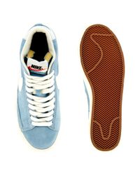 sky blue nike blazers
