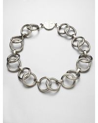 Tory Burch | Metallic Ring Link Necklace | Lyst