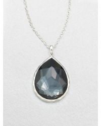 Ippolita | Blue Hematite Doublet Sterling Silver Pendant Necklace | Lyst