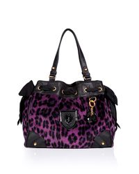 Lyst - Juicy Couture Purple Leopard Velour Daydreamer Bag in Purple