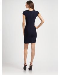 Hervé Léger | Blue Capsleeve Bandage Dress | Lyst