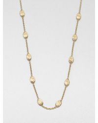 Marco Bicego | Metallic 18k Gold Station Necklace | Lyst
