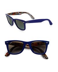 Ray-Ban | Blue Classic Wayfarer Guitar Print Sunglasses | Lyst