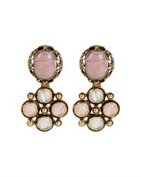 Oscar de la Renta | Pink Medieval Drop Earrings | Lyst