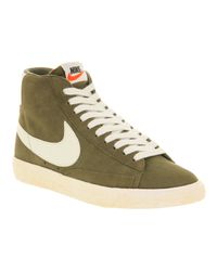 nike blazer mid olive