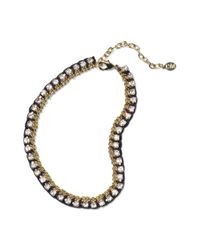 Club Monaco | Metallic Bezel Sparkle Necklace | Lyst