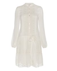 Temperley London Sleeved Moriah Dress in Ivory (White) - Lyst