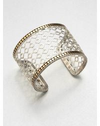 John Hardy | Metallic Sterling Silver 18k Gold Cuff Bracelet | Lyst