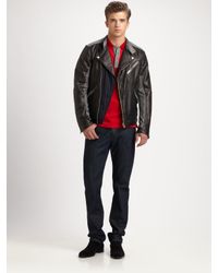 moschino leather jacket mens