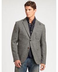 gray herringbone blazer