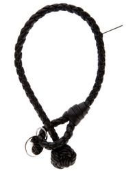 Bottega Veneta | Black Woven Leather Bracelet for Men | Lyst
