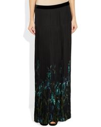 gucci pleated maxi skirt chiffon silk