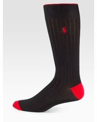 Polo Ralph Lauren | Pink Mercerized Dress Socks for Men | Lyst