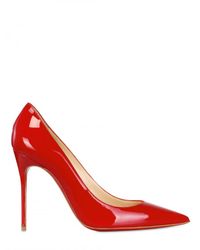 Christian Louboutin | Red 100mm Decollete 554 Patent Pointy Pumps | Lyst