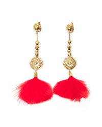 Aurelie Bidermann | Red Cite Dor Feather Earring | Lyst