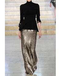 Lyst - Antonio Berardi Pailletteembellished Maxi Skirt in Metallic